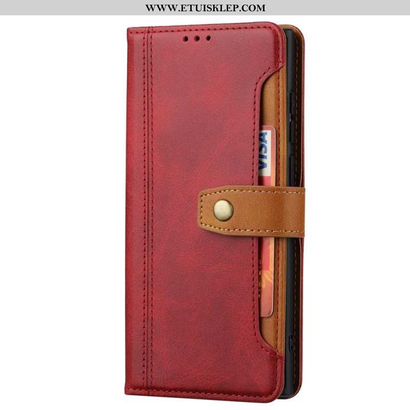 Etui Folio do Samsung Galaxy S22 Ultra 5G Sztuczna Skóra Z Paskiem